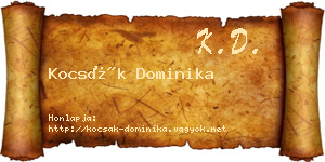 Kocsák Dominika névjegykártya